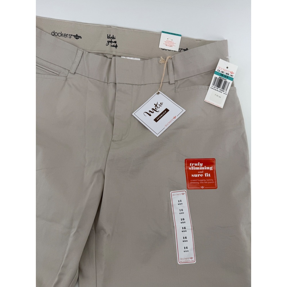 Lot 3 Dockers Womens Truly Slimming Metro Trouser Pants Size 16 Short Petite - Picture 8 of 9